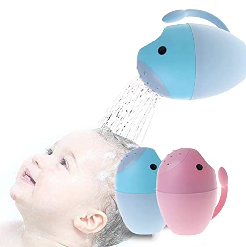 MEISISLEY Taza De Champú para NiñOs Taza De BañO para NiñOs El Lavado del Cabello Taza El Pelo del Bebé Enjuagadora Jarra De Baño para Lavar El Cabello Blue
