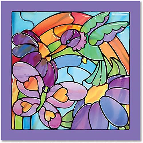 Melissa & Doug- Jardín Arco Iris Vitrales Fáciles, Multicolor (14264)