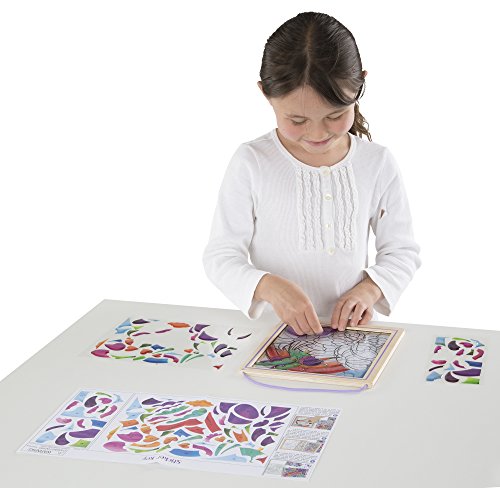 Melissa & Doug- Jardín Arco Iris Vitrales Fáciles, Multicolor (14264)