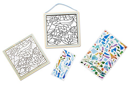 Melissa & Doug- Océano Kit Vitrales Fáciles, Multicolor (18582)