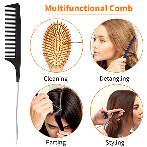 MELLIEX Bambú del Pelo Cepillo, Cepillo de Madera para el Pelo Masaje Natural Anti Estática para Mujer Hombre Niñas
