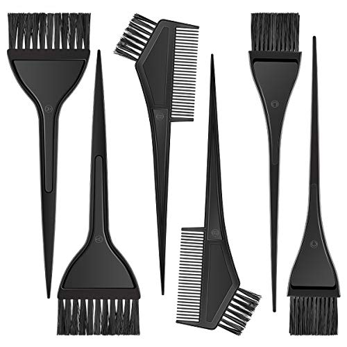 MELLIEX Brocha Tinte Pelo, 6pcs Kit Tinte Pelo de Cepillo, Cepillo de Aplicador de Color de Cabello de Peluquería Profesional, Salón Casa DIY