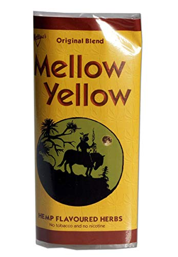 Mellow Yellow Mezcla de hierbas, sustituto del tabaco con aroma de cáñamo.