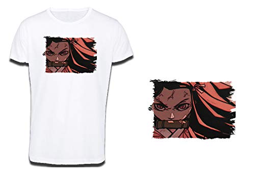 MERCHANDMANIA Camiseta Tacto ALGODÓN NEZUKO Furia DEMONIACA Cotton Touch Tshirt