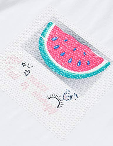 Mexx Camiseta, Blanco (Bright White 110601), 110/116 (Talla del Fabricante: 110-116) para Niñas