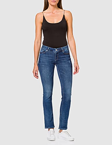 Mexx Vaqueros Straight, Azul (Denim Mid Wash 300025), 27W x 32L para Mujer