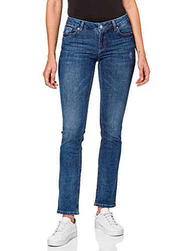 Mexx Vaqueros Straight, Azul (Denim Mid Wash 300025), 27W x 32L para Mujer