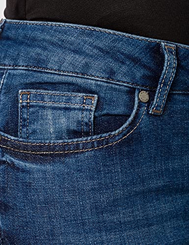 Mexx Vaqueros Straight, Azul (Denim Mid Wash 300025), 27W x 32L para Mujer