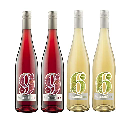Mezclanza Santiamén - Vinos Rosado y Blanco Fragantia nº9 y nº6 - D.O. Tierras de Castilla - Mezclanza Gonzalez Byass (Pack de 4 botellas)
