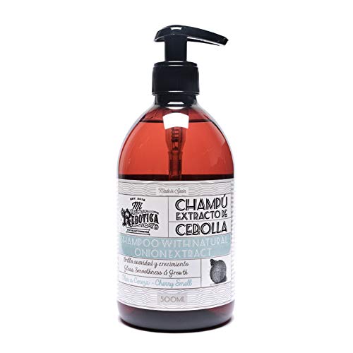 MI REBOTICA | Champú Suave sin Sulfatos con Extracto de Cebolla Olor Cereza | Champú Fortalecedor Cabello | Vitaminas para el Cabello | Champu Antienvejecimiento y Antioxidante (500 ml)