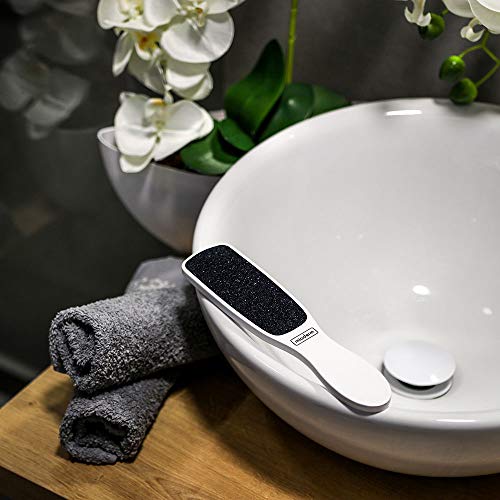 MiaDerm M00111323 Stiro Art, lima de pie, lima de callos, removedor de callos, producto para mujer, para hombre, escofina, accesorios cosméticos, raspador de pedicura, pedicura domiciliaria (Clear)