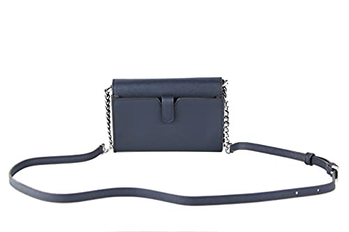 Michael Kors Jet Set Large Saffiano Leather Convertible Phone Crossbody Bag (Navy)
