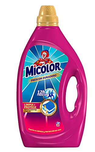 Micolor Gel Frescor Duradero (pack de 4, total: 120 lavados), detergente líquido para lavadora con sistema neutralizador de olor, ideal para prendas sintéticas, jabón para ropa