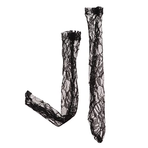 Milageto 1/3 Medias de Encaje Calcetines de La Articulación Cosplay Black para La Noche de BJD Lolita