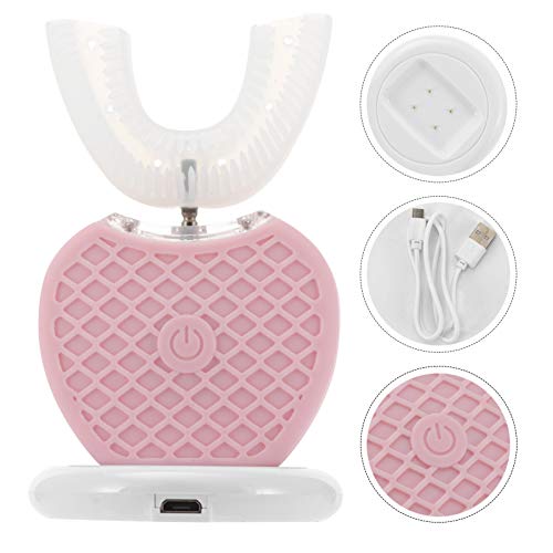 MILISTEN Cepillo de Dientes en Forma de U Cepillo de Dientes Eléctrico Cepillo de Dientes Automático para Niños Cepillo de Dientes de 360 ??° para Viajes Familiares