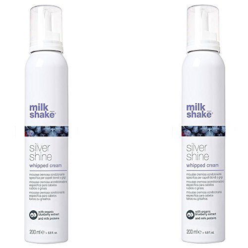 Milk Shake Silver Shine Conditioning Whipped Cream Duo Pack 2 x 200 ml Mousse cremosa acondicionador específico para cabellos rubios o grises 400 ml Promoción Envío gratuito