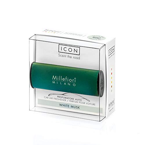 Millefiori Milano 16 cargr almizcle Blanco ambientador para Coche, Icono, Classic Line