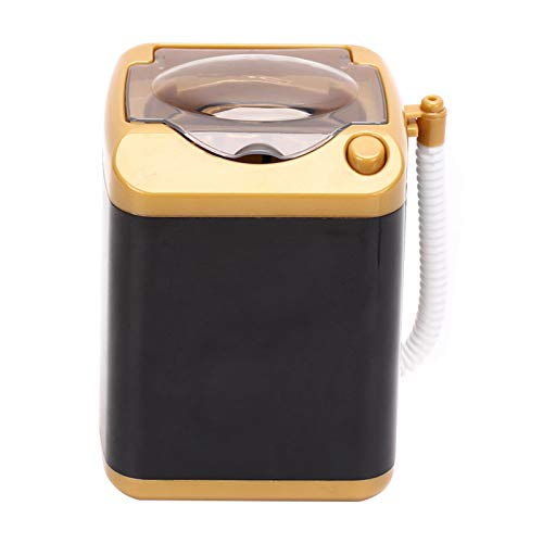 Mini dispositivo limpiador de brochas de maquillaje, lavadora automática eléctrica de plástico, esponja, herramienta cosmética, juguete de limpieza, regalo para niñas(Oro)