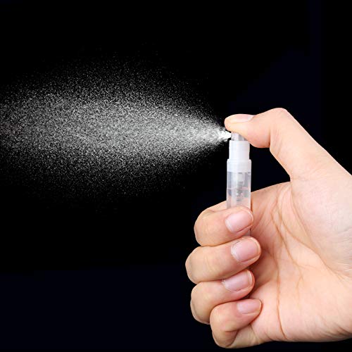 Mini muestras de perfume portátiles rellenables botellas pulverizadoras de plástico, pulverizador vacío con pipeta cuentagotas para viajes aceites esenciales (5 ml, 30 unidades)