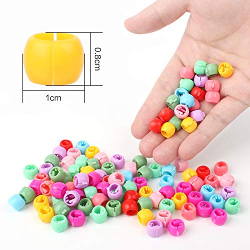 Mini pinza para el pelo con cuentas, 200 pinzas coloridas para el pelo, pinzas para el pelo de plástico, pinzas para el pelo con cuentas para niñas y mujeres, accesorios (color aleatorio)