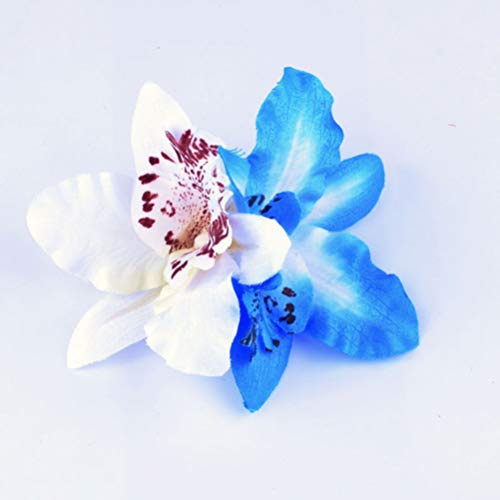Minkissy 12 Piezas Pinzas para El Cabello de Flores Orquídeas Horquillas Tocado Accesorios para El Cabello Pinza para El Cabello para Mujeres Novia (Colores Mezclados)