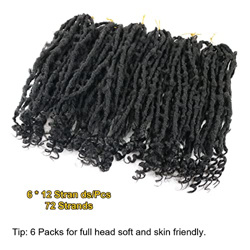 MISHAIR Extensiones de trenzas Negro Crochet Tejido Extensiones de cabello Trenzas marrones Mariposa Locs Crochet Hair Long Afro Peluca Pelo sintético ondulado para trenzas Mujeres Boda 18"