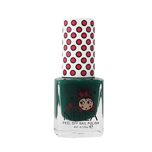 Miss Nella FIELD TRIPS- Esmalte especial para uñas con brillos para niños, fórmula despegable, a base de agua y sin olor