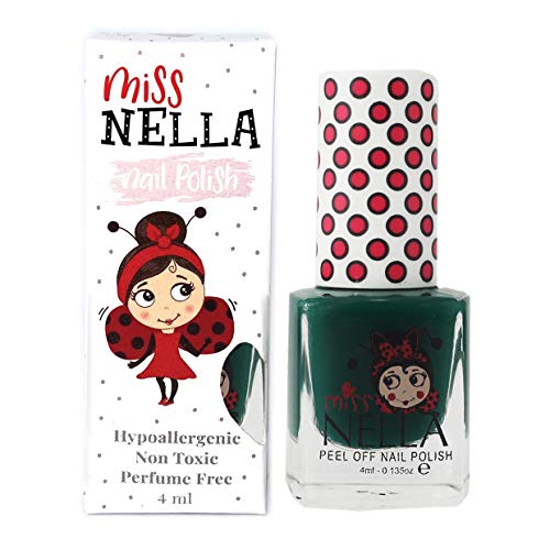 Miss Nella FIELD TRIPS- Esmalte especial para uñas con brillos para niños, fórmula despegable, a base de agua y sin olor