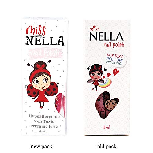 Miss Nella FIELD TRIPS- Esmalte especial para uñas con brillos para niños, fórmula despegable, a base de agua y sin olor
