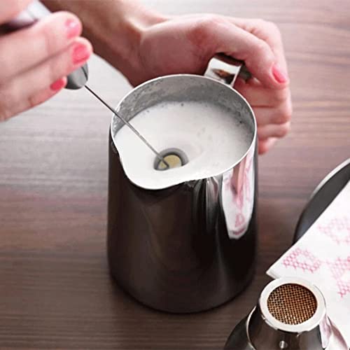 MISS Z Leche eléctrica automática Frotura de acero inoxidable Cocina antiadherente Batidor de batido Mildeo Fabricante de espuma Herramientas de cocina for el hogar (Color : Black, Size : One size)