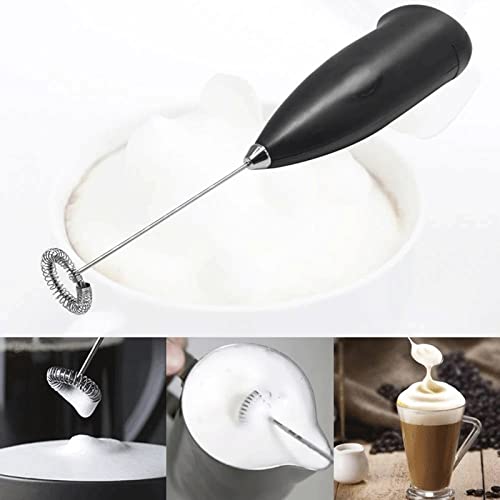 MISS Z Leche eléctrica automática Frotura de acero inoxidable Cocina antiadherente Batidor de batido Mildeo Fabricante de espuma Herramientas de cocina for el hogar (Color : Black, Size : One size)