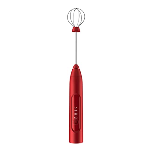 MISS Z Mezclador de mano portátil Leche de mano Leche de huevo Beater Leche Bebida Jugo Batido Batido StrerRerrechAregable Mano Blender (Color : Red, Size : One size)