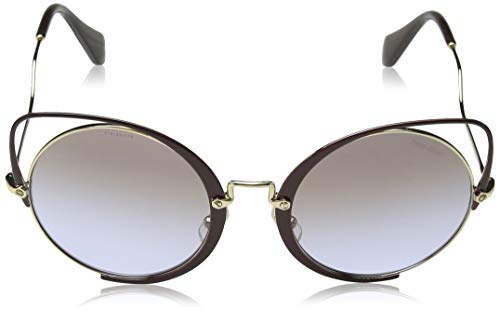 Miu Miu 0MU51TS R1J2H2 54 Gafas de Sol, Marrón (Pale Gold/Brown/Violet Brown Silver), Mujer