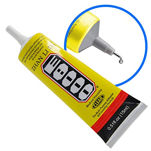 MMOBIEL E-8000 15ml Adhesivo Transparente Semilíquido Multiusos de Alto Rendimiento Industrial con puntas de precisión para un trabajo limpio