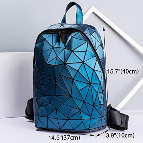 Mochila geométrica Holográfica Luminesk Irredescent Mochila reflectante - azul - Talla única