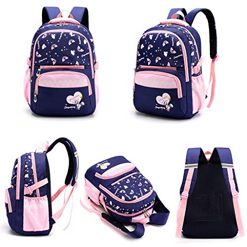 Mochilas Niños Mochila Escolar para Niñas, Mochila Primaria Gran Capacidad Mochila Informal Encantadora Impresa Mochila para Niñas