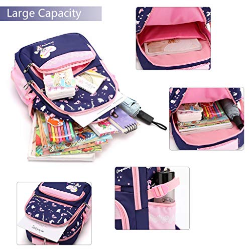 Mochilas Niños Mochila Escolar para Niñas, Mochila Primaria Gran Capacidad Mochila Informal Encantadora Impresa Mochila para Niñas