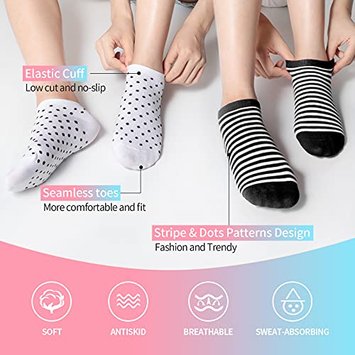 MOCOCITO 6/8/12 Pares Calcetines Cortos Hombre & Mujer | Calcetines Deporte | Calcetines Mujer Divertidos | Calcetines Invisibles Mujer | Talla:35-48 (12 Pares Multicolor | NEGRO, L)
