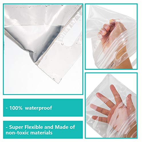 MOCOCITO Neceser Transparente con 8 Botellas de Viaje (MAX.100ml) y 1 Bolsa de Vuelo para Líquidos (20cm x 20cm,1L), Bolsa de Cosméticos Impermeable para Hombre y Mujer (blanco03)