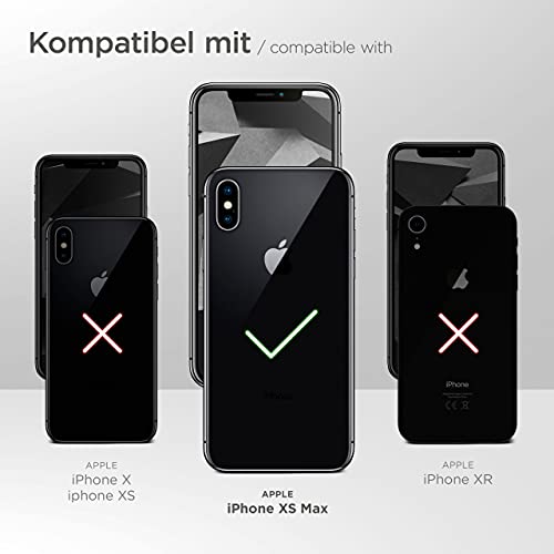 MoEx® Funda Protectora Fina Compatible con iPhone XS MAX | Cristal Tintado Transparente, Rose doré