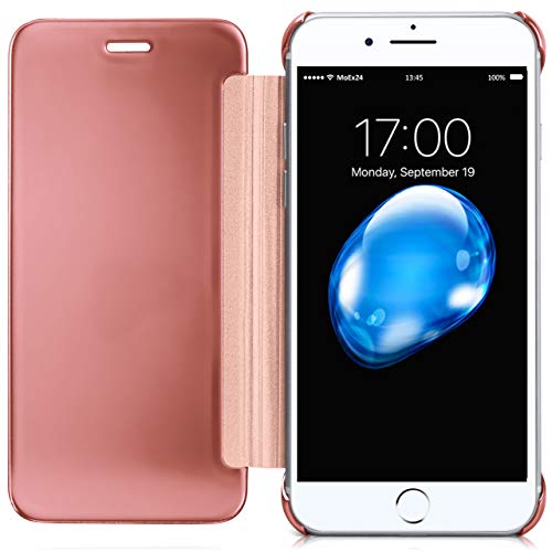 MoEx® Funda Protectora Fina Compatible con iPhone XS MAX | Cristal Tintado Transparente, Rose doré