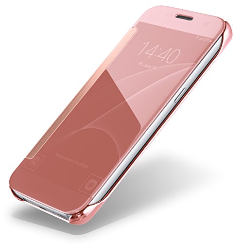 MoEx® Funda Protectora Fina Compatible con Samsung Galaxy S9 Plus | Cristal Tintado Transparente, Rose doré