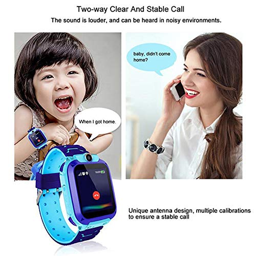 MOGOI Q12 Kids Smart Watch Phone para Niños Estudiante Niños Niñas Smartwatch Impermeable IP6 1.44 Pulgadas Cristal Táctil Pulsera Deportiva con Posición Tracker Marcador Juegos De Alarma