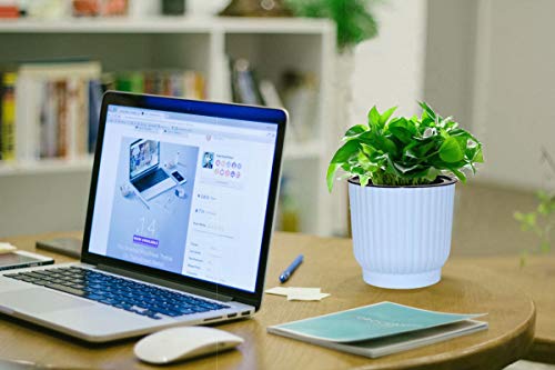 MOHENA Macetas de riego automático de 10cm con Cuerda Contton para Plantas de Interior, macetas de plástico para Todas Las Plantas de la casa, Flores, violetas africanas, Paquete Azul de 6