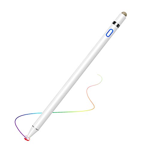 MoKo Lápiz Stylus Pen Compatible con (2018-2020) iPad, [Anti-Palma] 2 en 1 Lapiz Stylus Activo Recargable para iPad 8ª Generación/Air 4ª /3rd, Mini 5ª,iPad 6 Gen & 7ª 10.2" 2019/ iPad Pro 12.9 Inch
