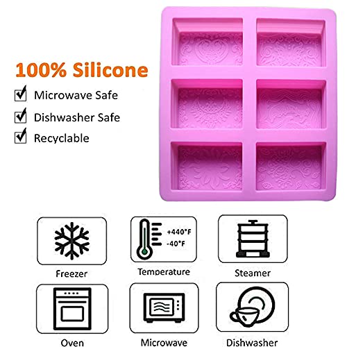 Molde de Jabón Ovalado,Molde de Jabón de 6 Cavidades,Moldes Para Jabones,Molde Silicona Jabon,Moldes Jabones,Se Utiliza Para Hacer Jabones Artesanales,Pasteles,Velas de Chocolate (2)