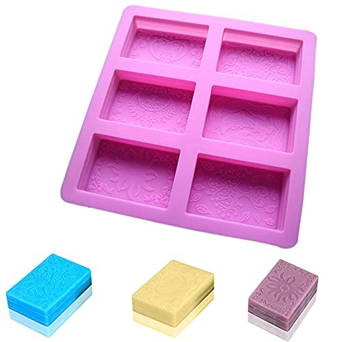 Molde de Jabón Ovalado,Molde de Jabón de 6 Cavidades,Moldes Para Jabones,Molde Silicona Jabon,Moldes Jabones,Se Utiliza Para Hacer Jabones Artesanales,Pasteles,Velas de Chocolate (2)