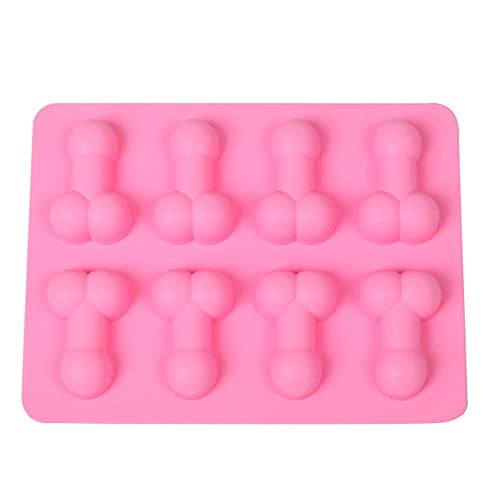 Molde de silicona reutilizable para el pene, herramienta para hornear molde de hielo para pastel de chocolate de 8 cavidades para hacer bombas de chocolate caliente, gelatina de pastel