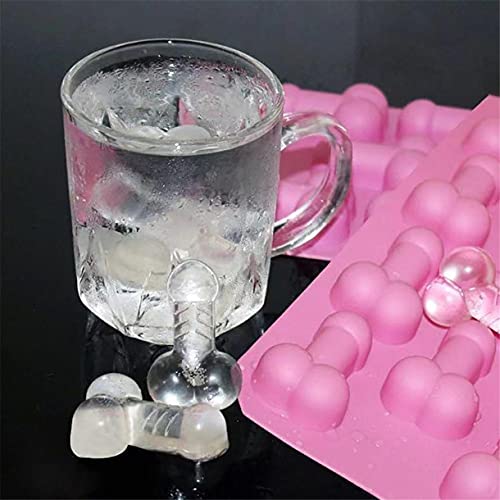 Molde de silicona reutilizable para el pene, herramienta para hornear molde de hielo para pastel de chocolate de 8 cavidades para hacer bombas de chocolate caliente, gelatina de pastel