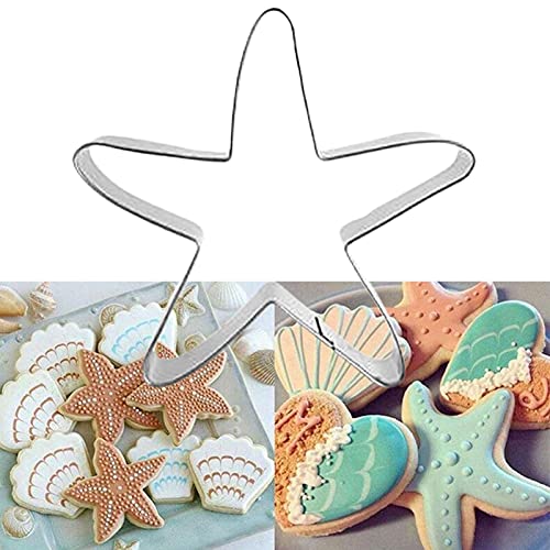 Molde Para Galletas, 3 Unids / Set Molde Para Galletas Forma De Organismo Marino Ornamental Fácil De Soltar Caballito De Mar Estrella De Mar Conchas De Mar Cortador De Galletas Para Fondant 3 piezas